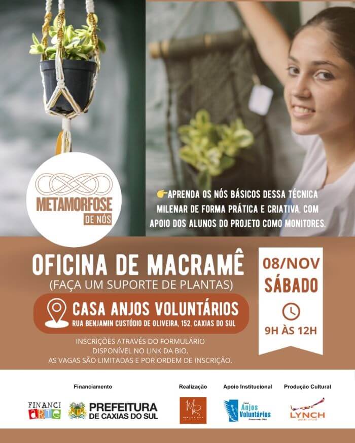 Oficina de Macramê Card Oficina de Macramê