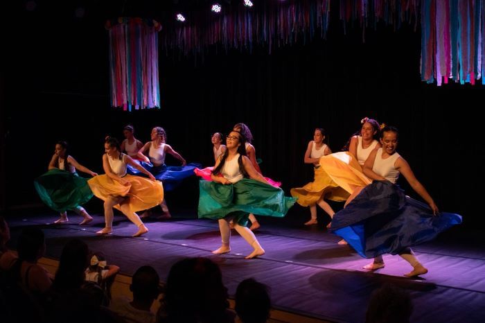 Pessoas dançando em palco 