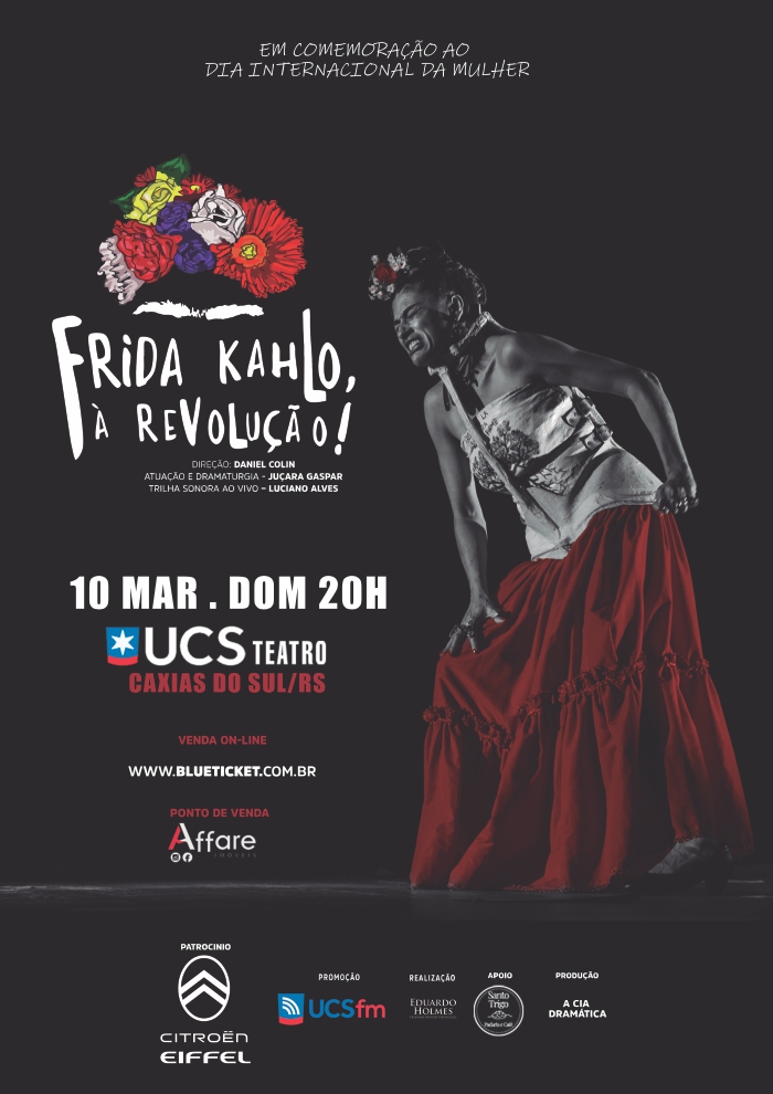 Cartza do espetáculo Frida Kahlo à Revolução