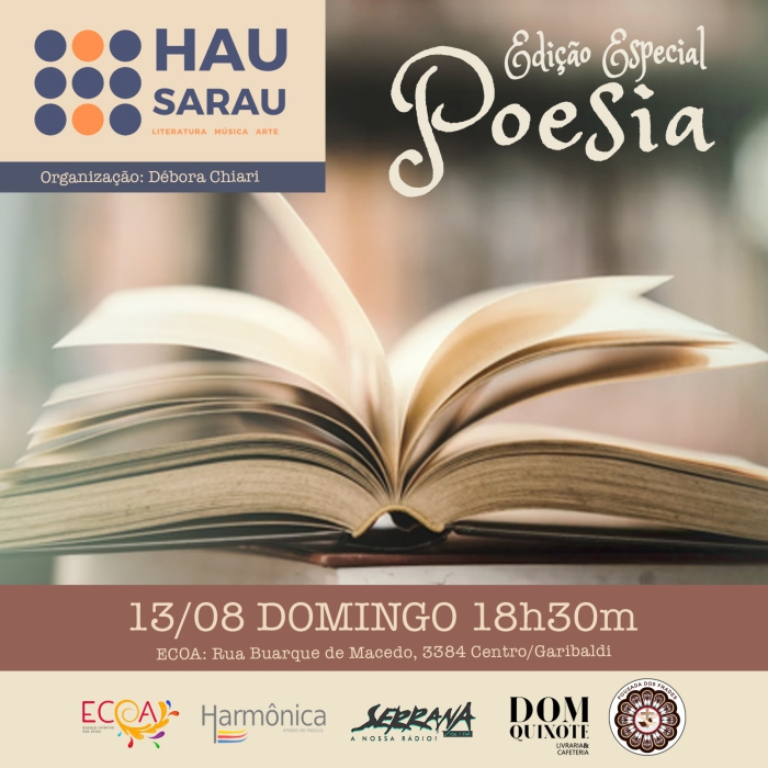 Hau Sarau - livro sobre mesa e descrição do evento