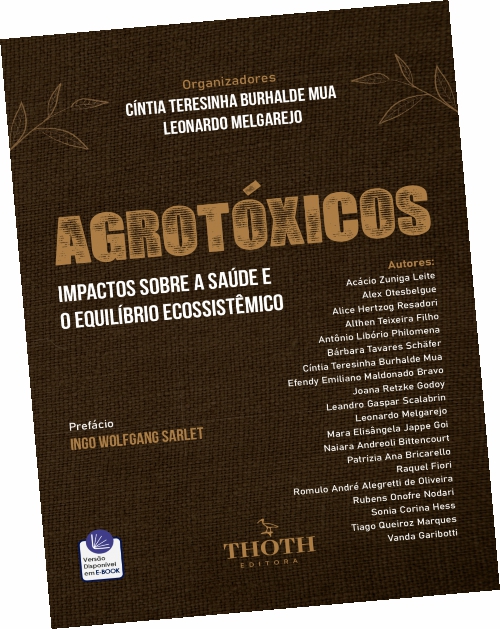 Capa de "Agrotóxicos – impactos sobre a saúde e o equilíbrio ecossistêmico"
