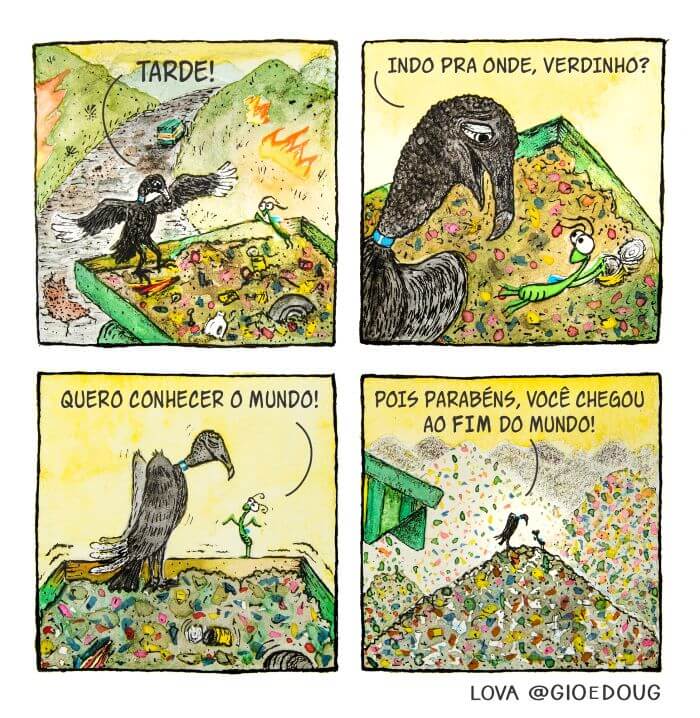 Ilustração sobre lixo