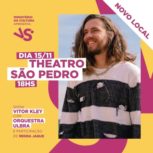 Vitor Kley vai em card que convida para apresentação na Virada Sustentável de Porto Alegre