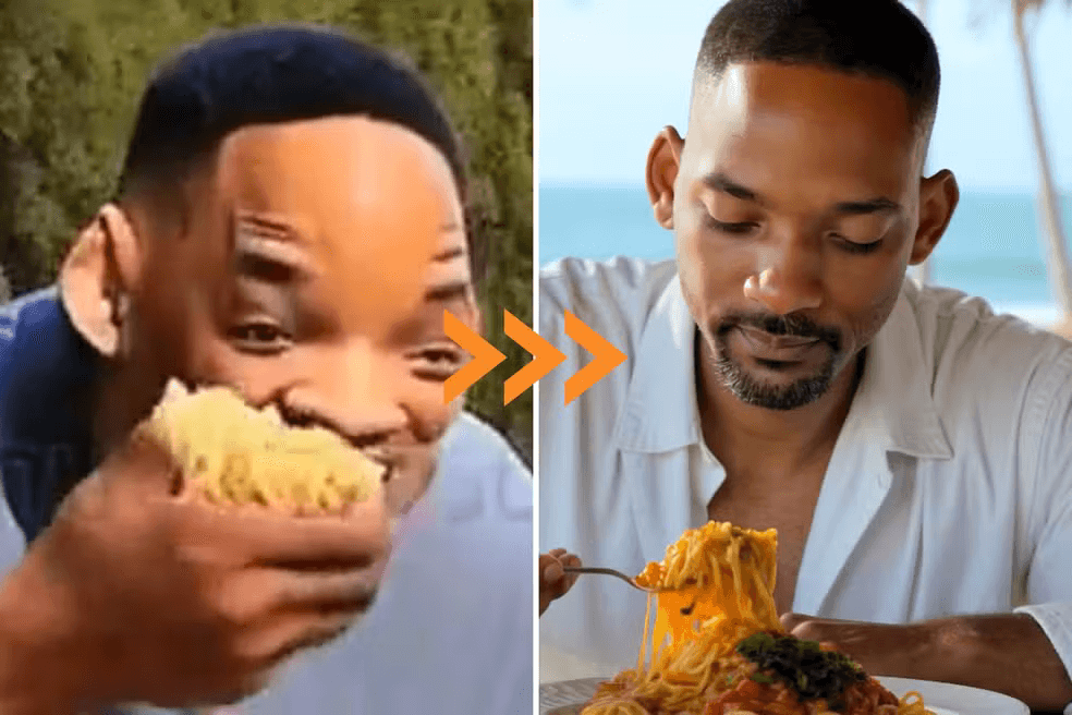Will Smith comendo gerado por IA