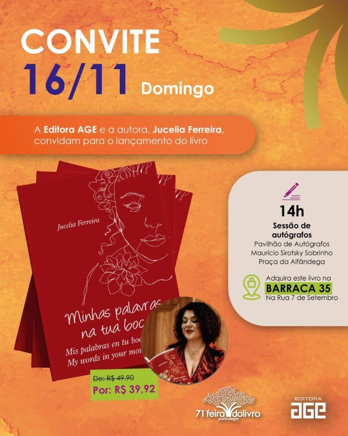 Minhas Palavras na Tua Boca Convite Minhas Palavras na Tua Boca