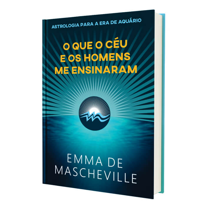 Livro "O que o céu e os homens me ensinaram", capa azul com letras amarelas