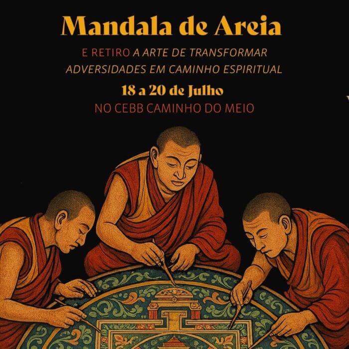 Card Mandala de Areia e retiro