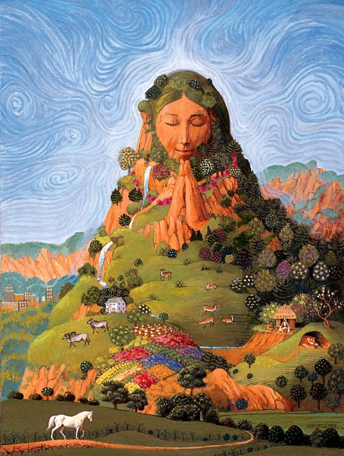 Mulher mãe representando Gaia